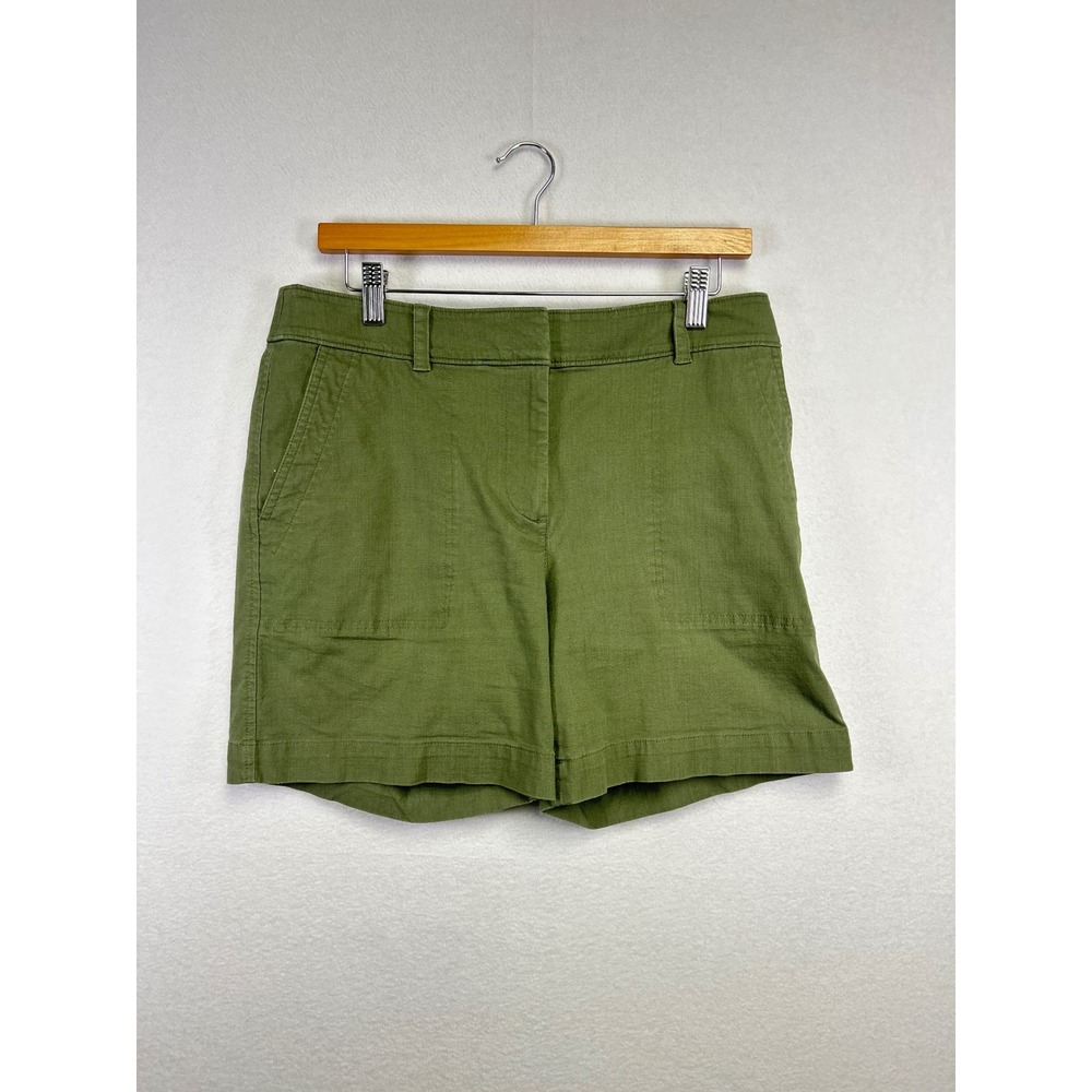Talbots Women's Olive Green Cotton Blend Utility Shorts Size 6